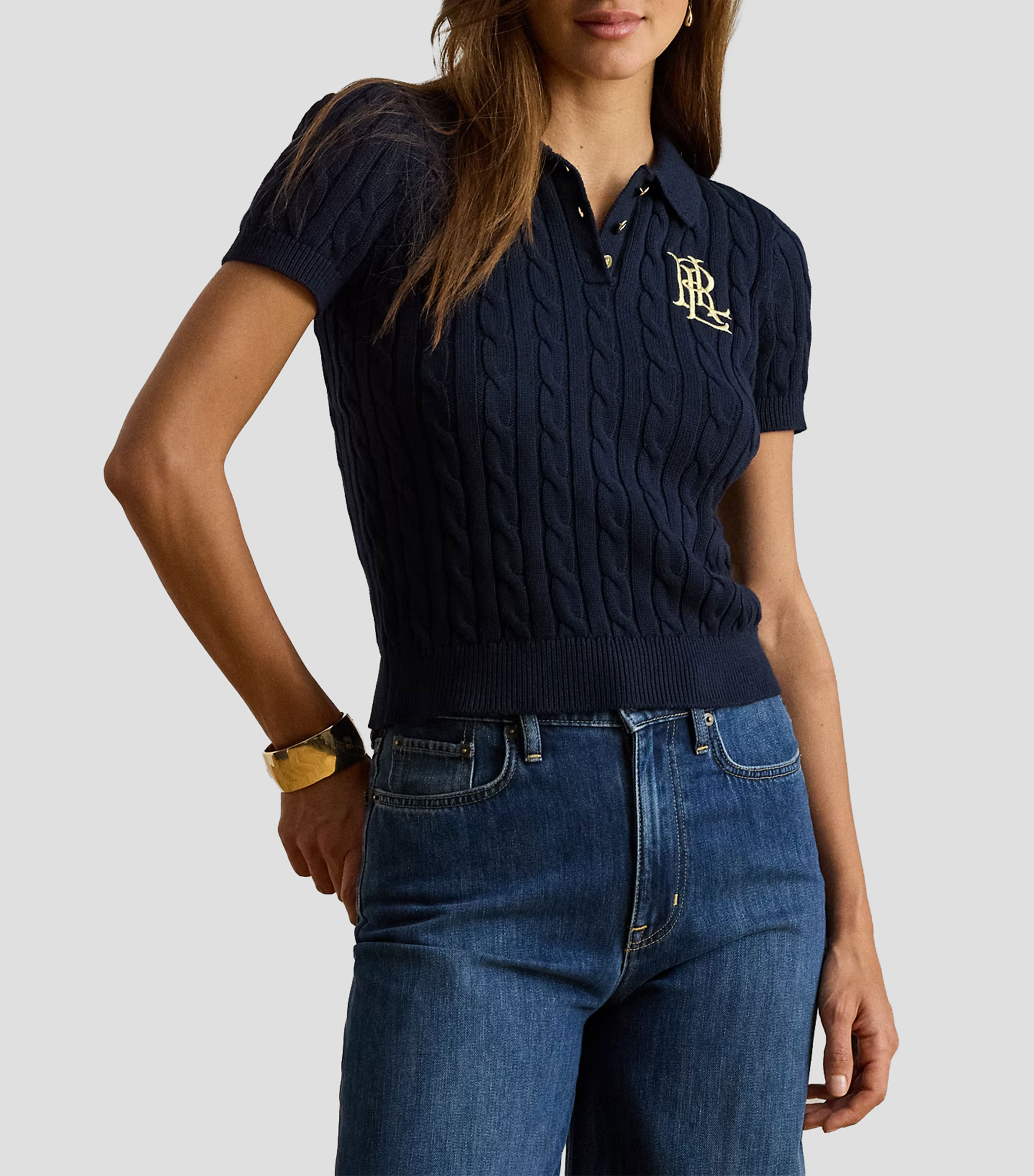 Suéter cuello polo Mujer